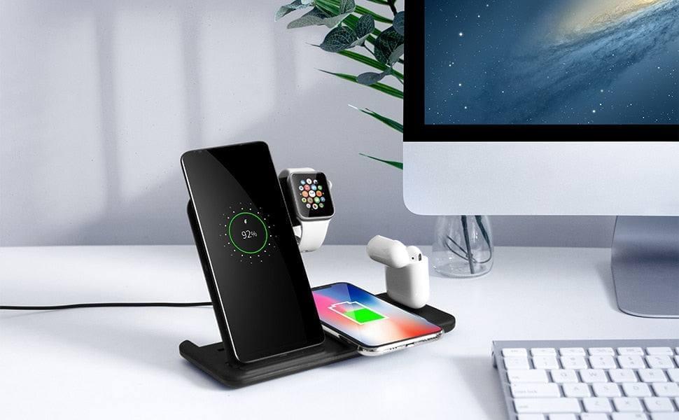 4in1 - 15W Qi Fast Wireless Charging Station - Premium Chargers & Powerbanks from Dressmycell.com - Just $55.00! Shop now at Dressmycell.com 4in1 - 15W Qi Fast Wireless Charging Station - Premium Chargers & Powerbanks from Dressmycell.com - Just $55.00! Shop now at Dressmycell.com